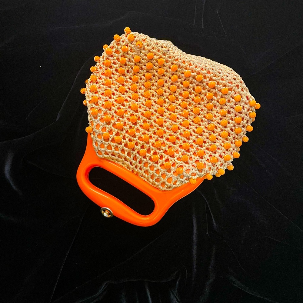 Vintage popcorn orange purse